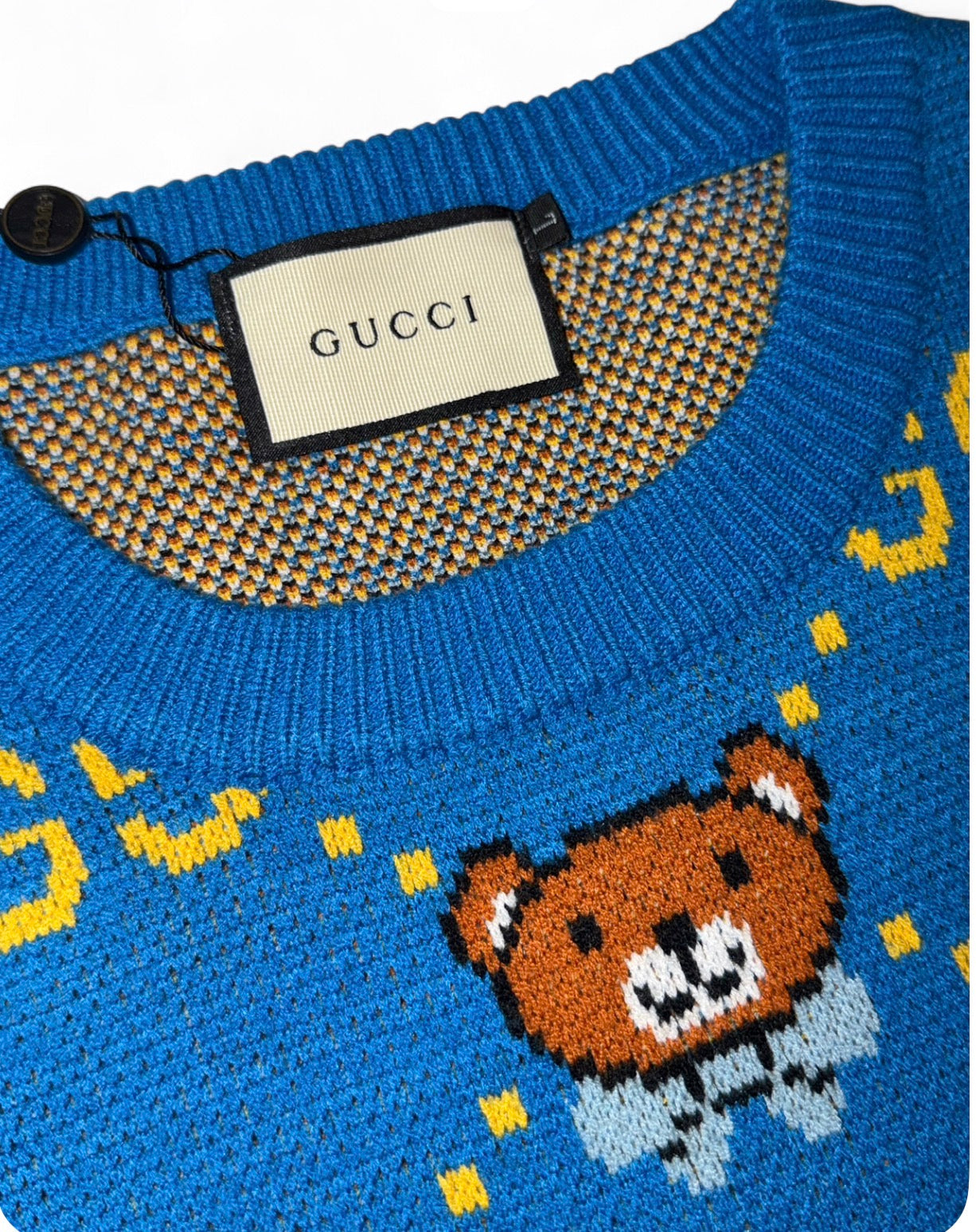 Sweater Lexury x Kai Teddy Bear Collection Knitted Sweater –Blue-Size L