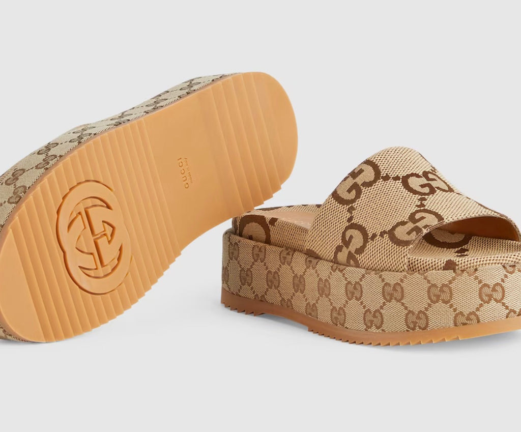 Gucci Angelina Maxi GG Platform Sandals