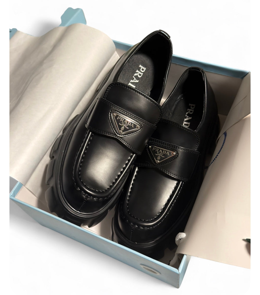 SHOES MONOLITH BRISHED LEATHER LOAFERS