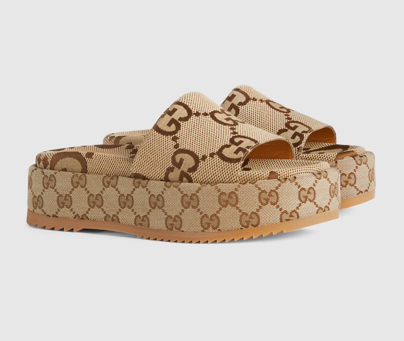 Gucci Angelina Maxi GG Platform Sandals