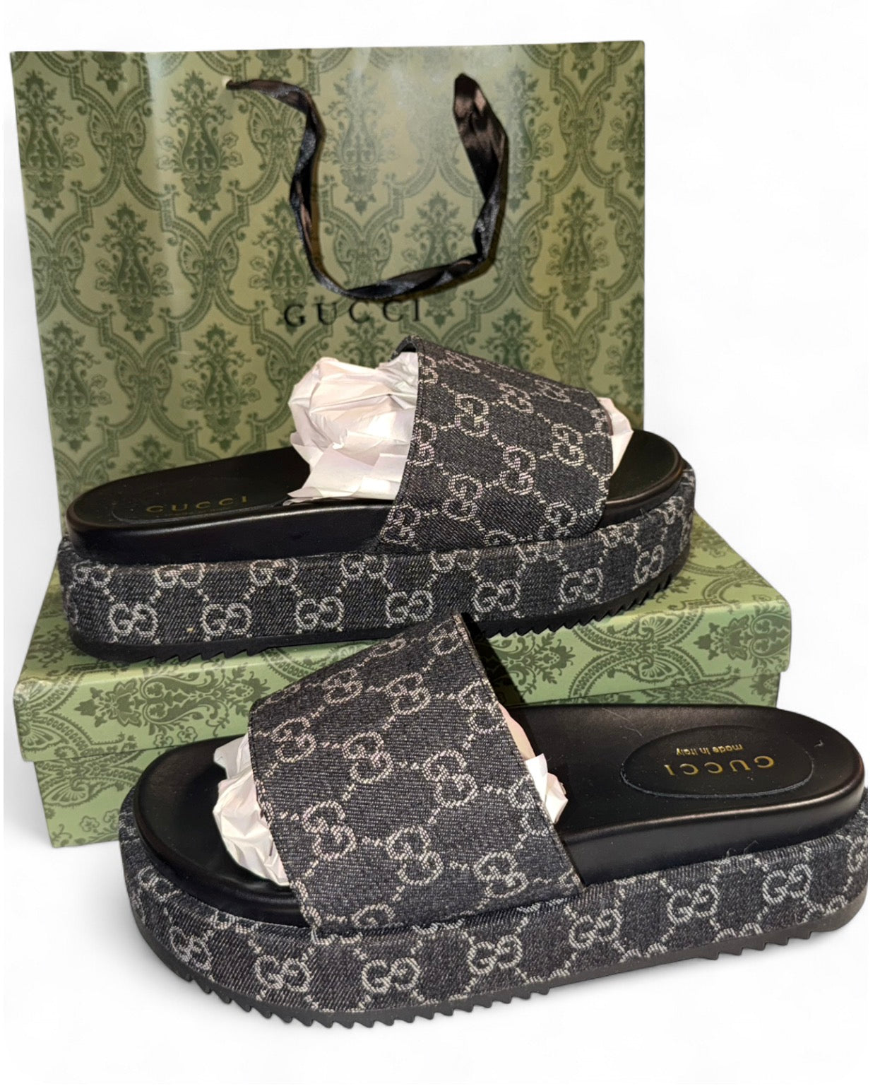 Gucci Angelina Platform Slide Sandals