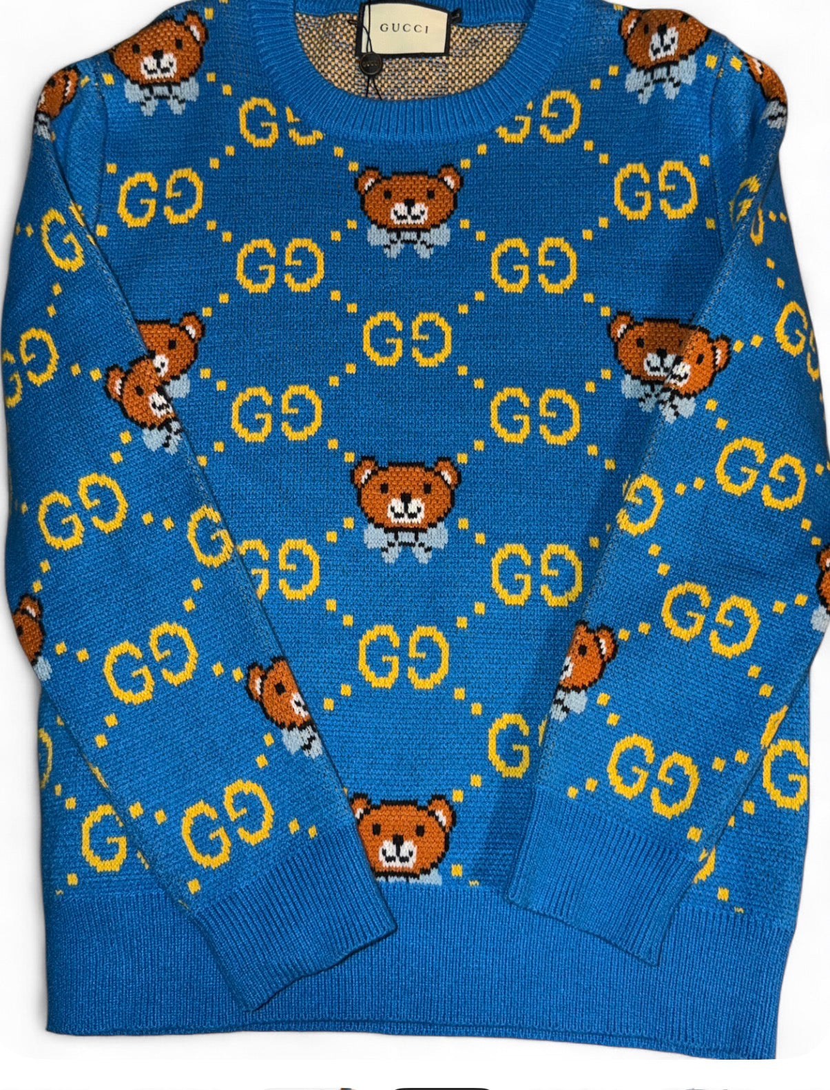 Sweater Lexury x Kai Teddy Bear Collection Knitted Sweater –Blue-Size L