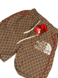 Gucci shorts in collaboration with The North Face