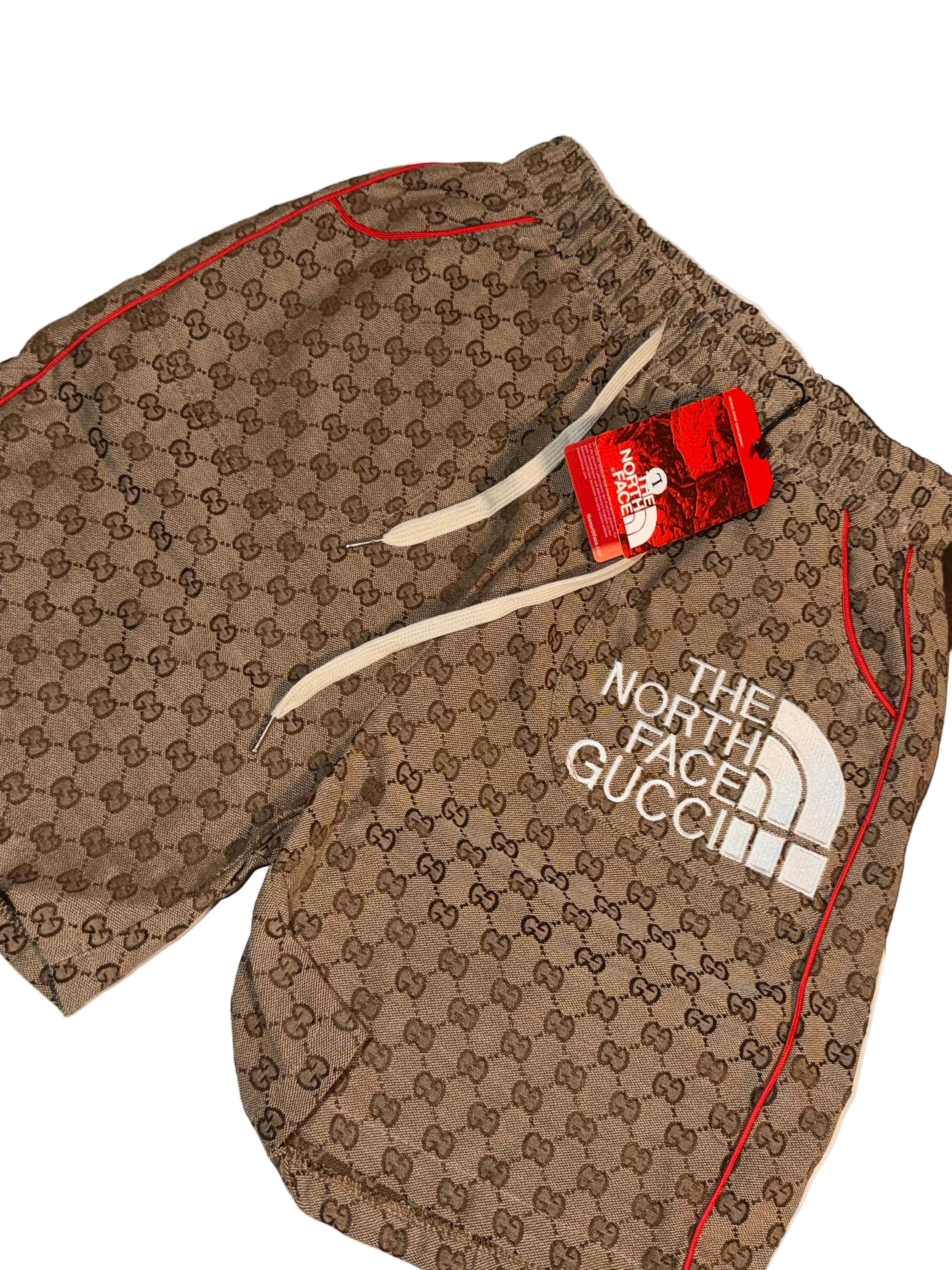 Gucci shorts in collaboration with The North Face