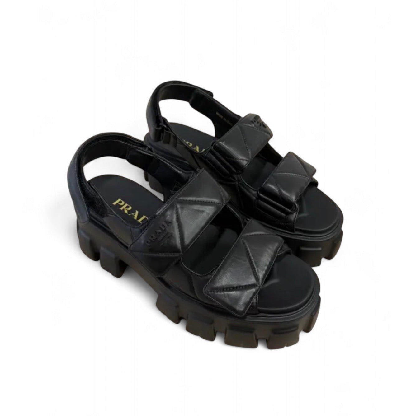 PRA Leather Platform Sandals
