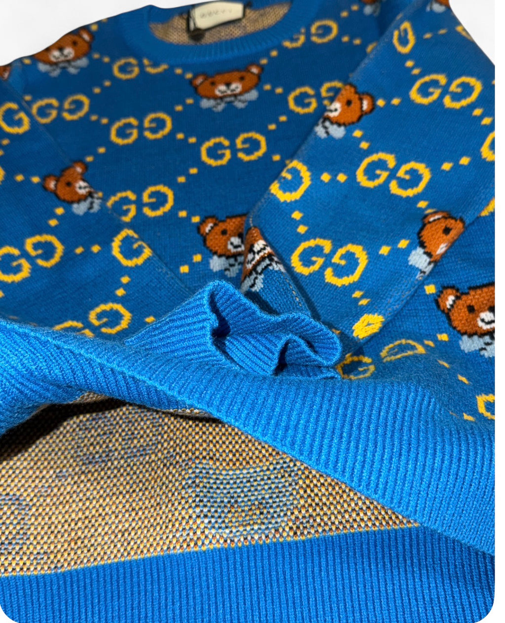 Sweater Lexury x Kai Teddy Bear Collection Knitted Sweater –Blue-Size L