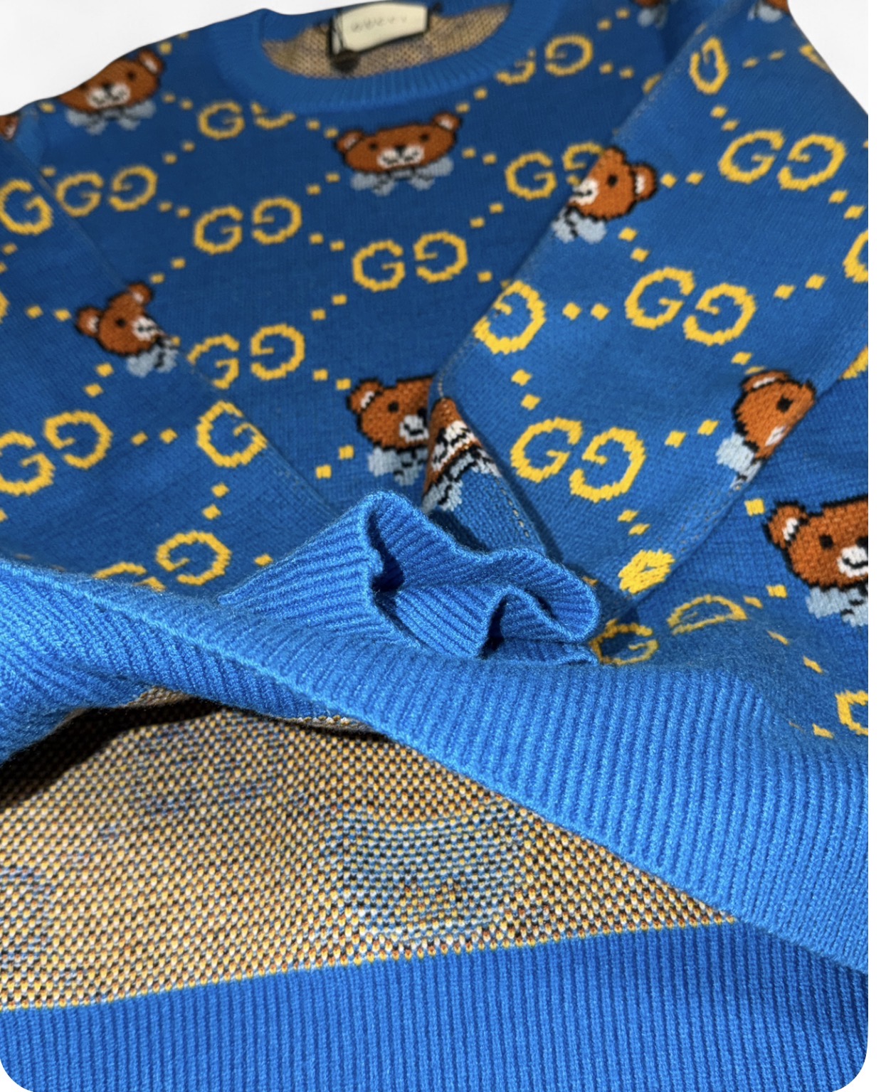 Sweater Lexury x Kai Teddy Bear Collection Knitted Sweater –Blue-Size L