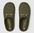 Luxury New Sol Mules In Olive Green