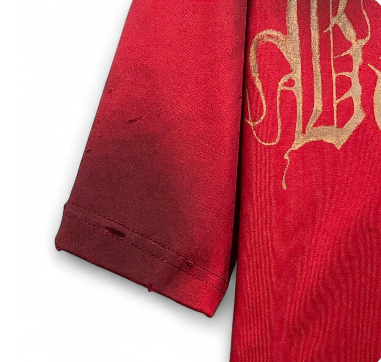 Balenciaga Red T-Shirt Without Collar