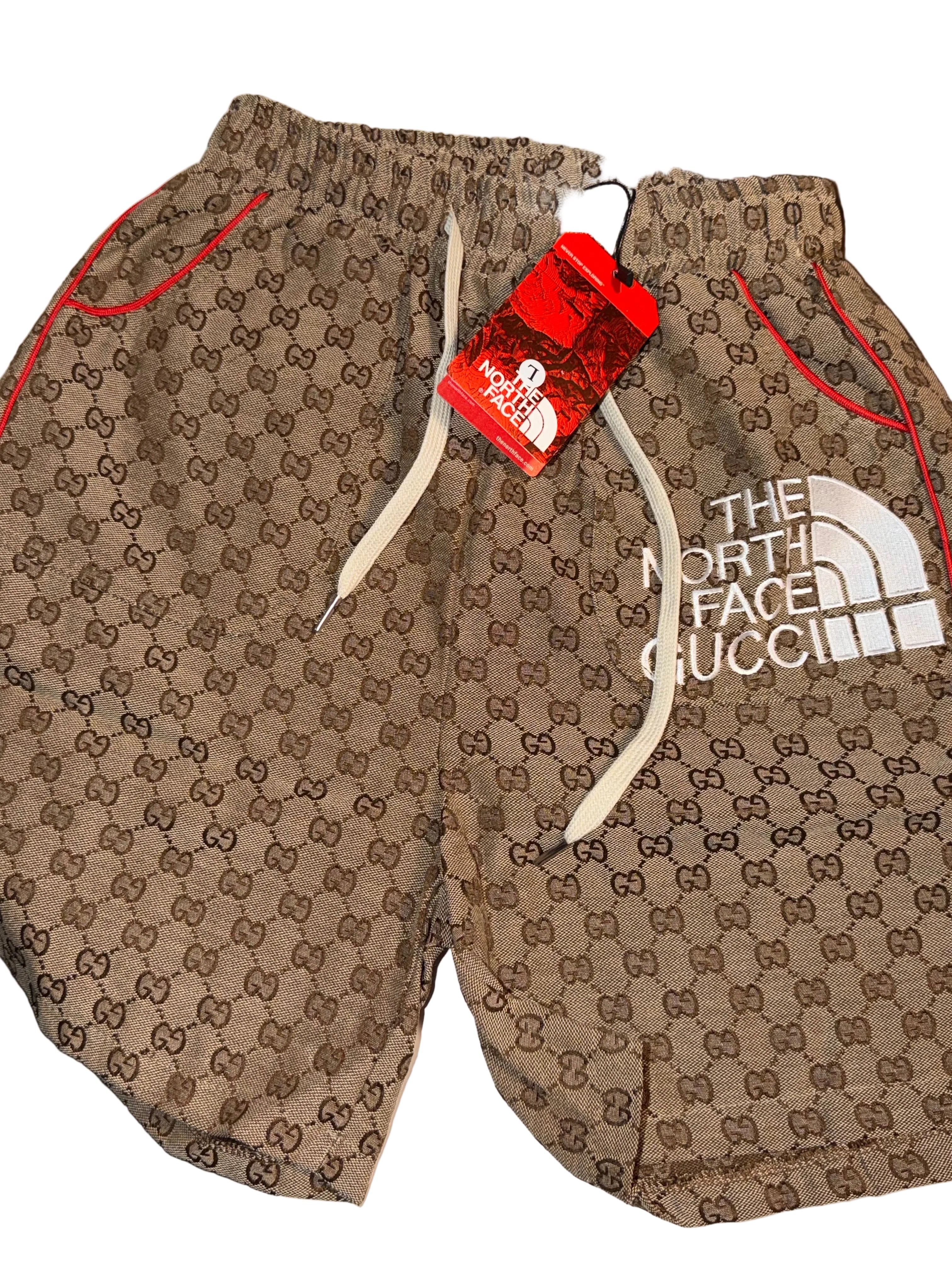 Gucci shorts in collaboration with The North Face