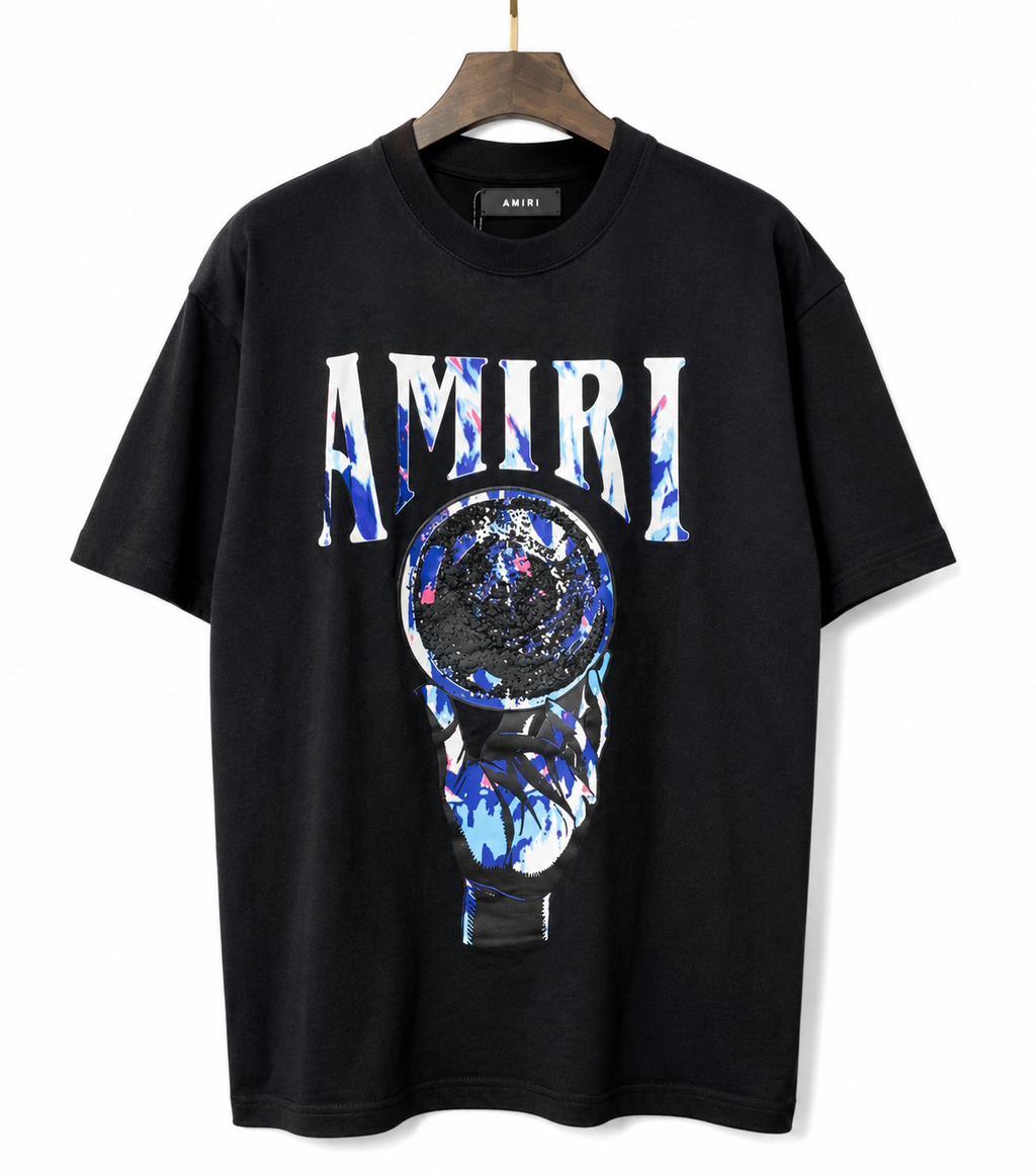 Amari T-Shirt Black/Blue