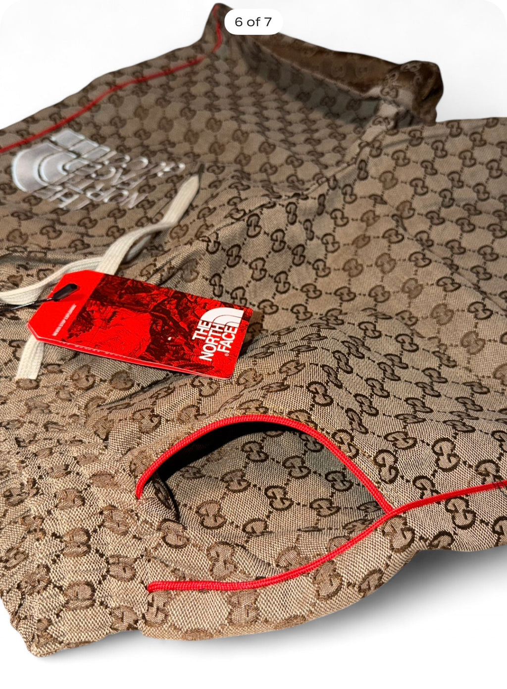 Gucci shorts in collaboration with The North Face