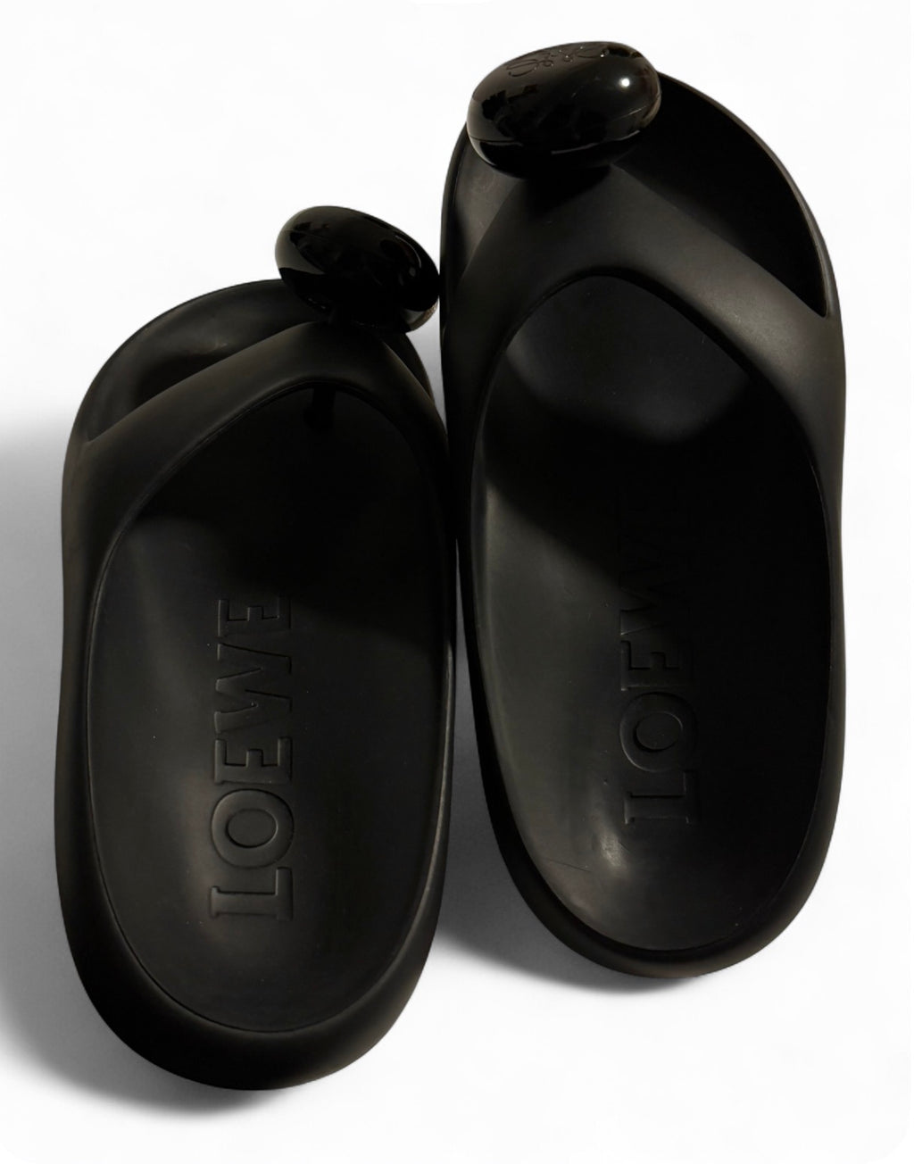 LOEWE X Paula's Ibiza Rubber Sandals–Bubble Slides–Black (New,No Box)