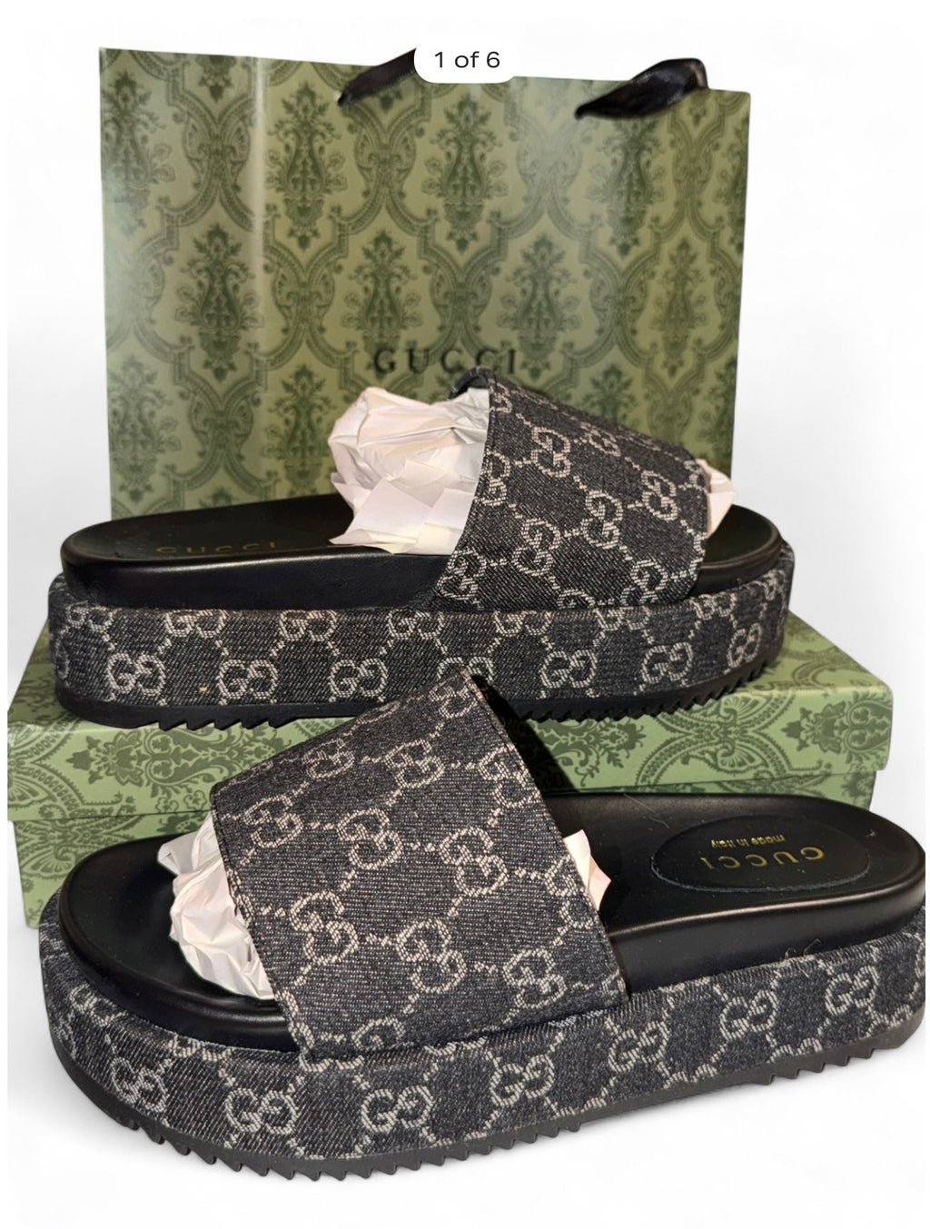 Gucci Angelina Platform Slide Sandals