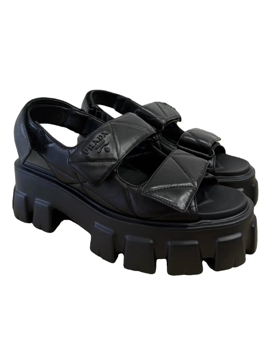 PRA Leather Platform Sandals