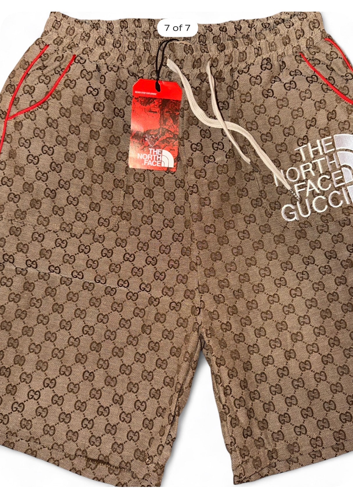 Gucci shorts in collaboration with The North Face