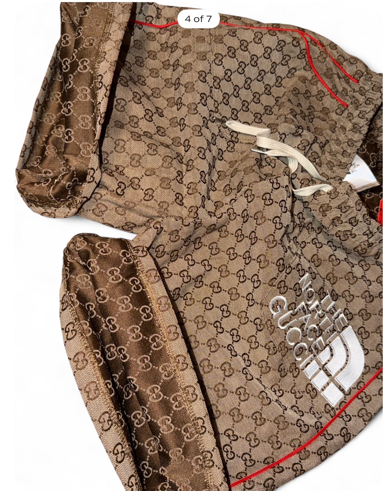 Gucci shorts in collaboration with The North Face