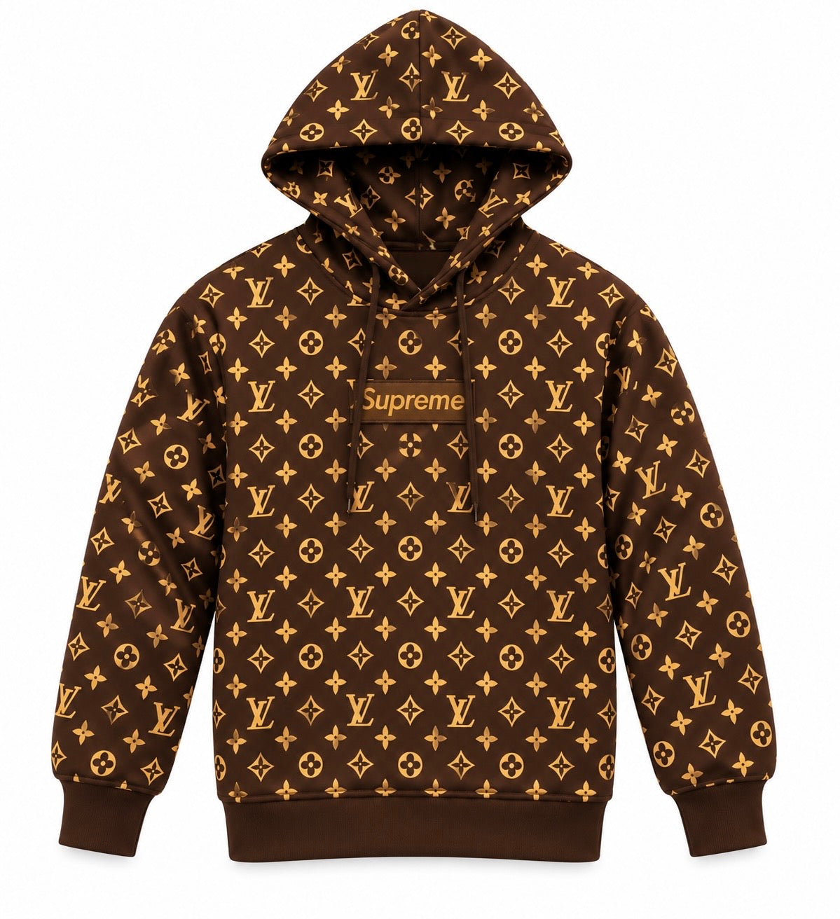 Supreme Hoodie Brown & Gold