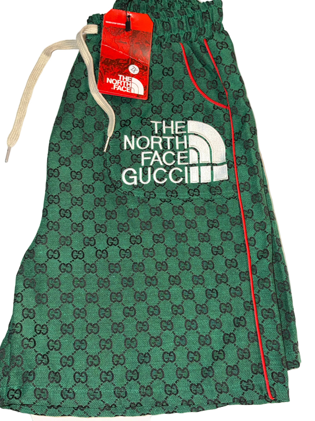 Gucci shorts in collaboration with The North Face