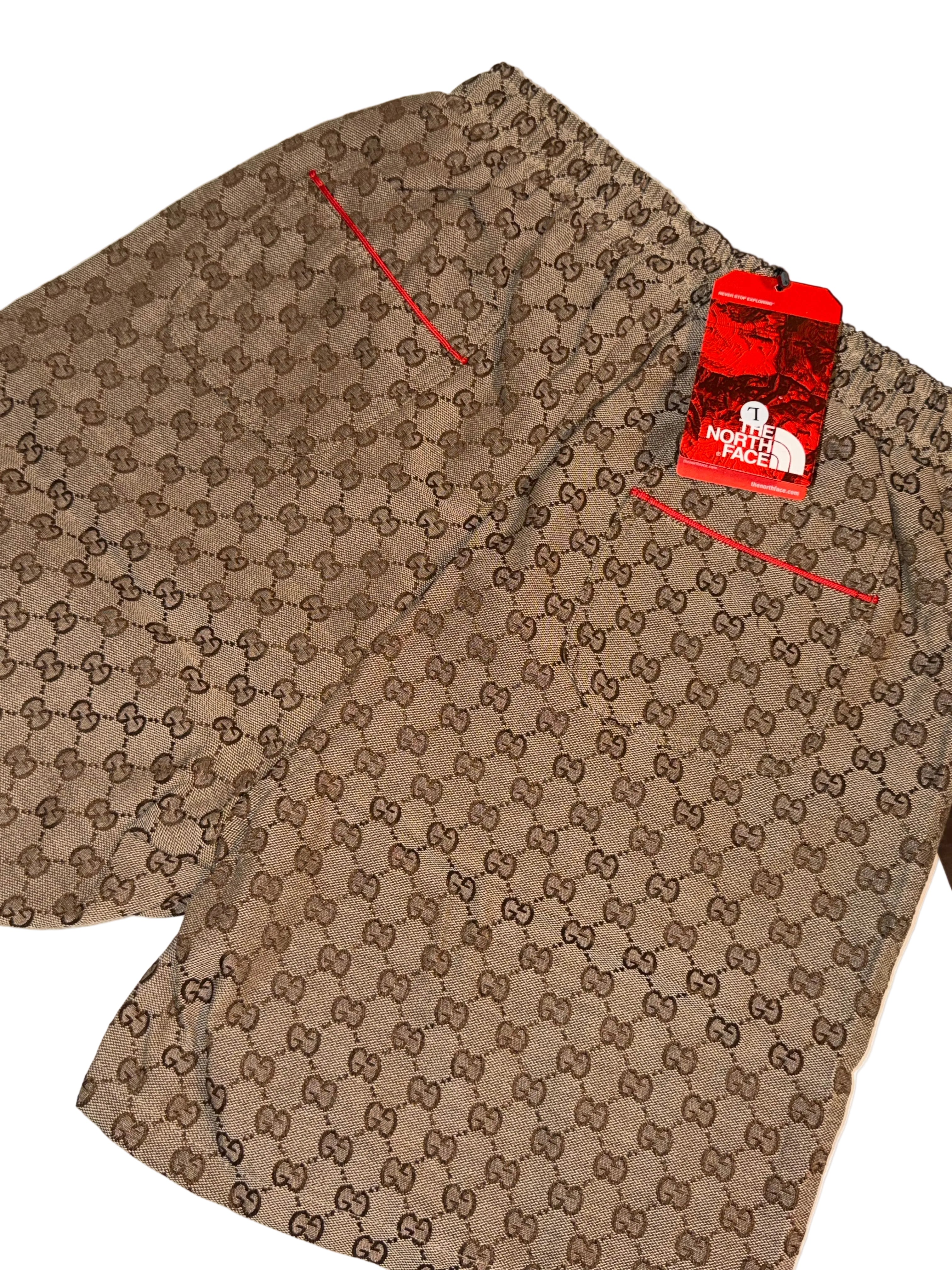 Gucci shorts in collaboration with The North Face