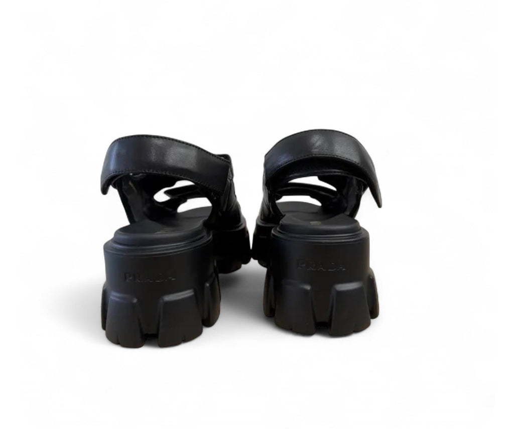 PRA Leather Platform Sandals