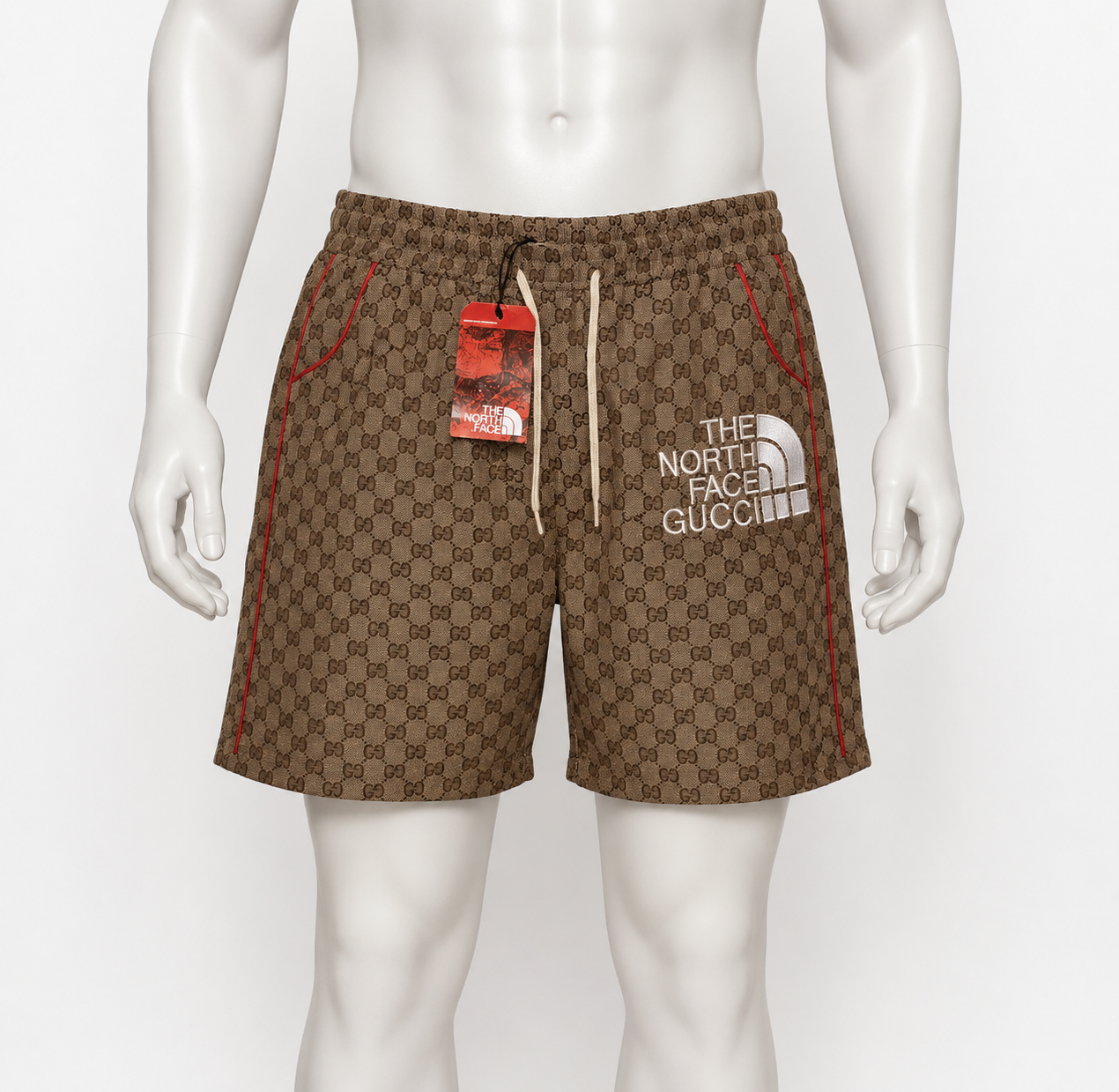 Gucci shorts in collaboration with The North Face