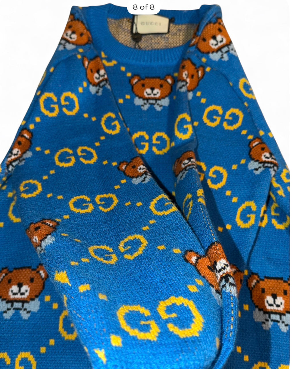 Sweater Lexury x Kai Teddy Bear Collection Knitted Sweater –Blue-Size L