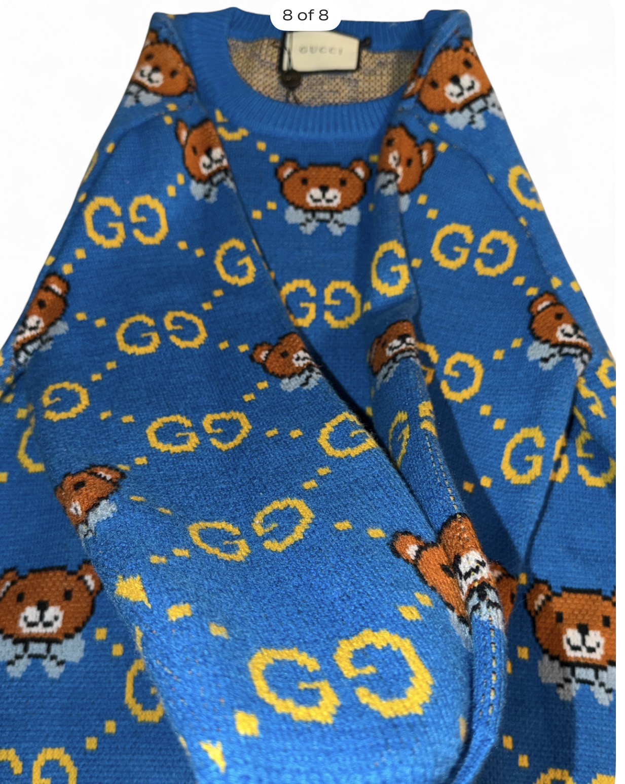 Sweater Lexury x Kai Teddy Bear Collection Knitted Sweater –Blue-Size L