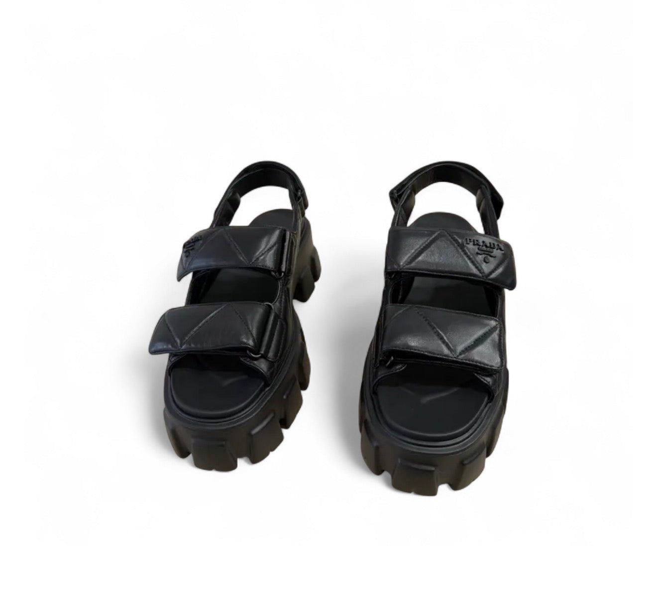 PRA Leather Platform Sandals