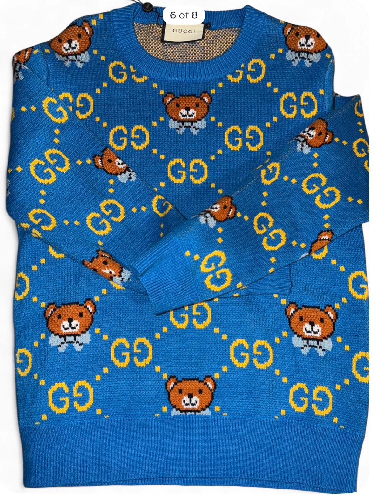 Sweater Lexury x Kai Teddy Bear Collection Knitted Sweater –Blue-Size L