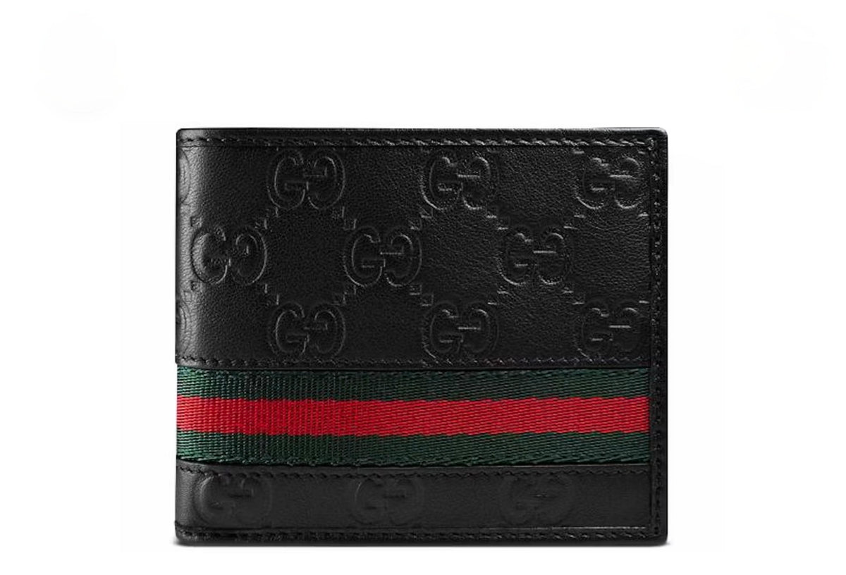 Embossed Leather Black Wallet