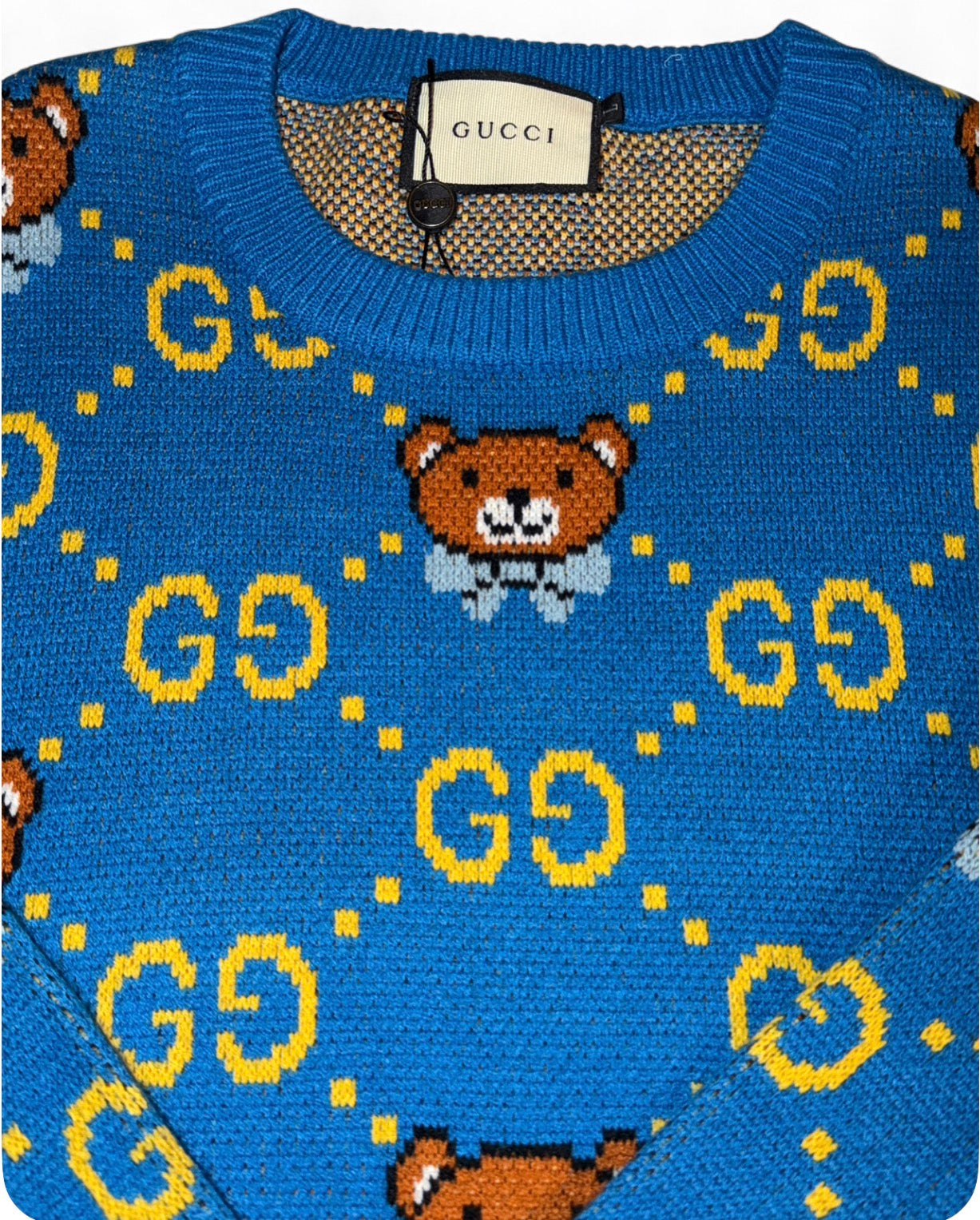 Sweater Lexury x Kai Teddy Bear Collection Knitted Sweater –Blue-Size L