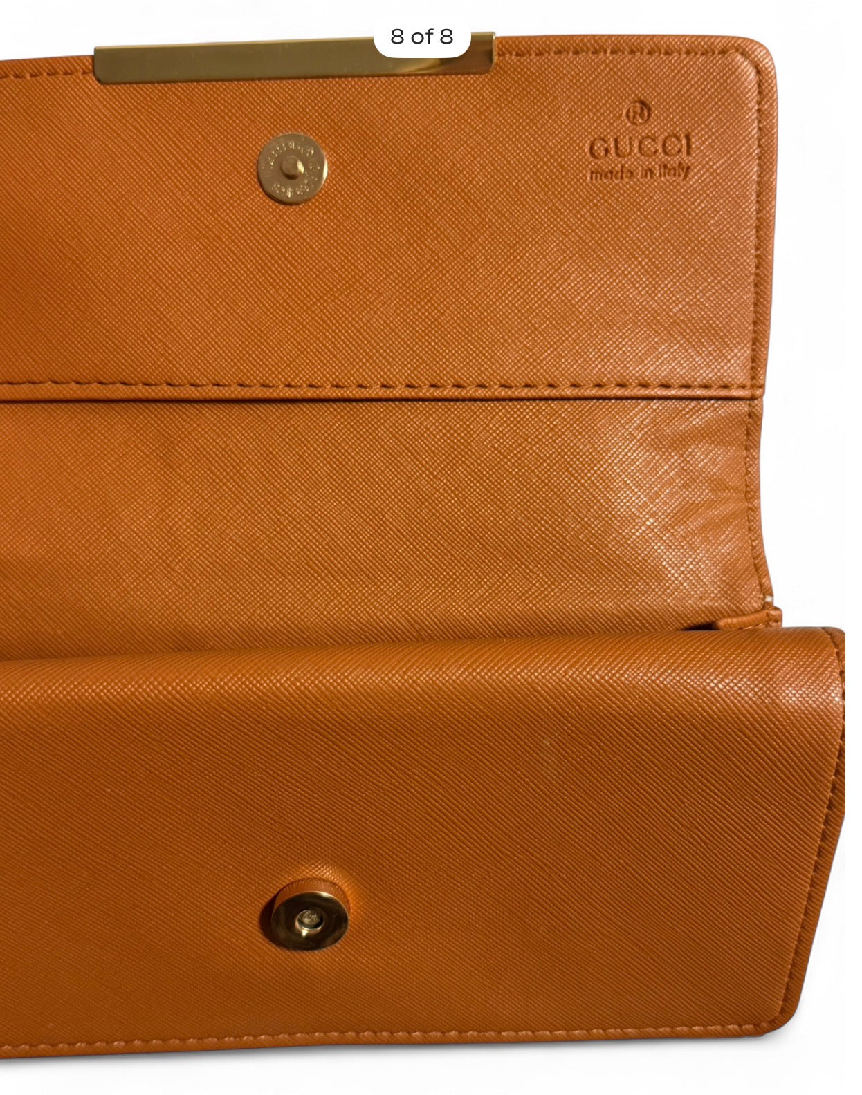 Gucci Ophidia Brown Leather Wallet With Web Stripe