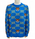 Gucci Sweater Lexury x Kai Teddy Bear Collection Knitted Sweater –Blue-Size L