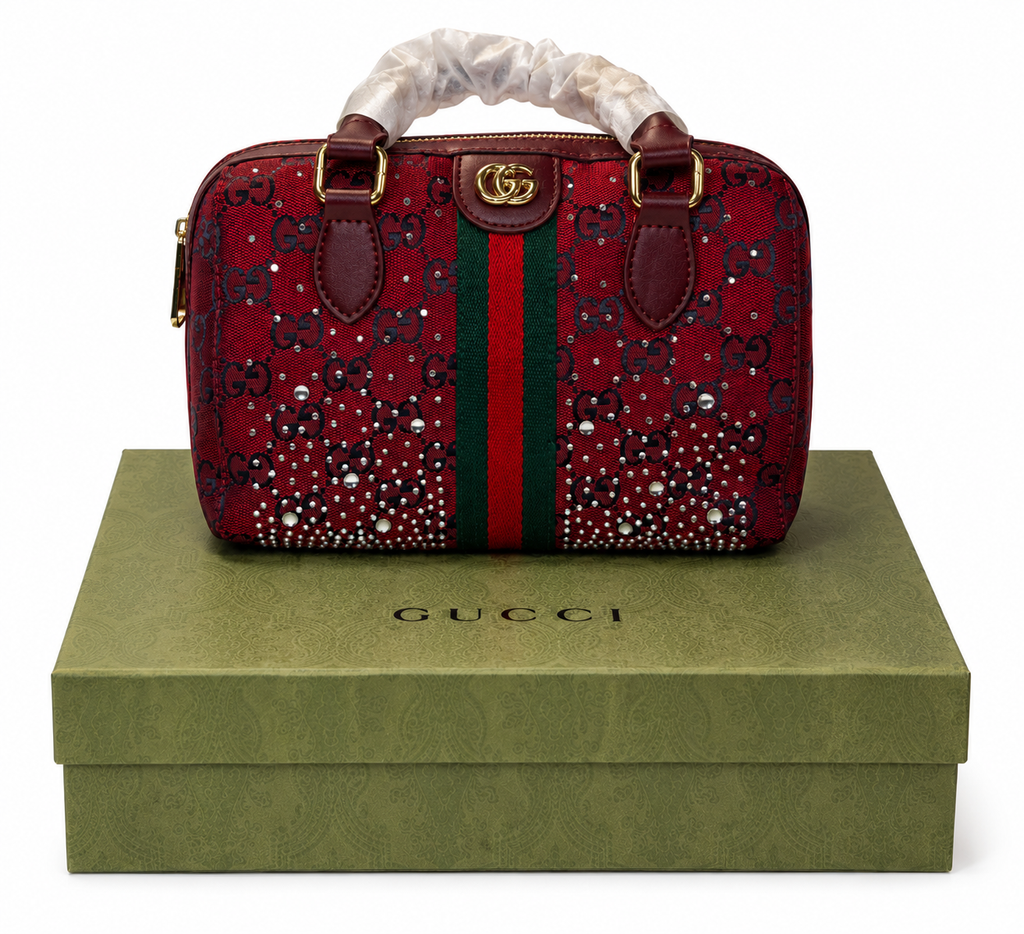 Gucci Black Luxury-Style Handbag New with strap