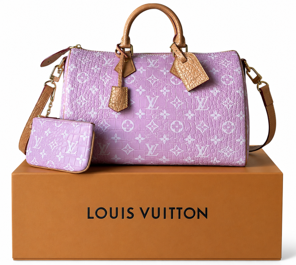 Pink Croco Luxury Bag