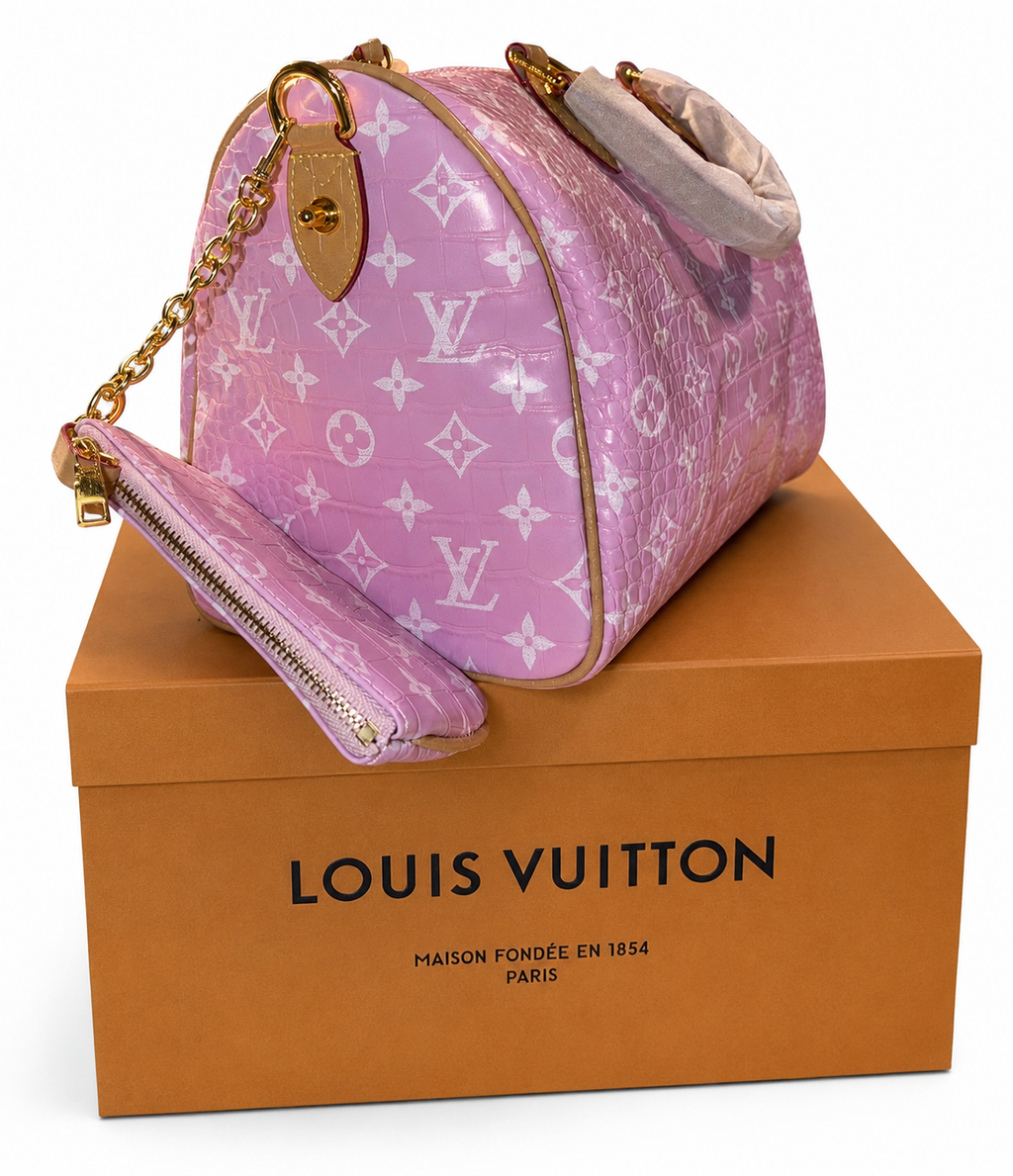 Pink Croco Luxury Bag