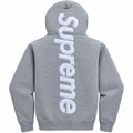 Supreme Vertical Logo Hoodie Grey