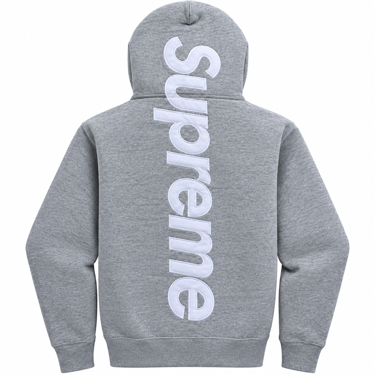 Supreme Vertical Logo Hoodie Grey