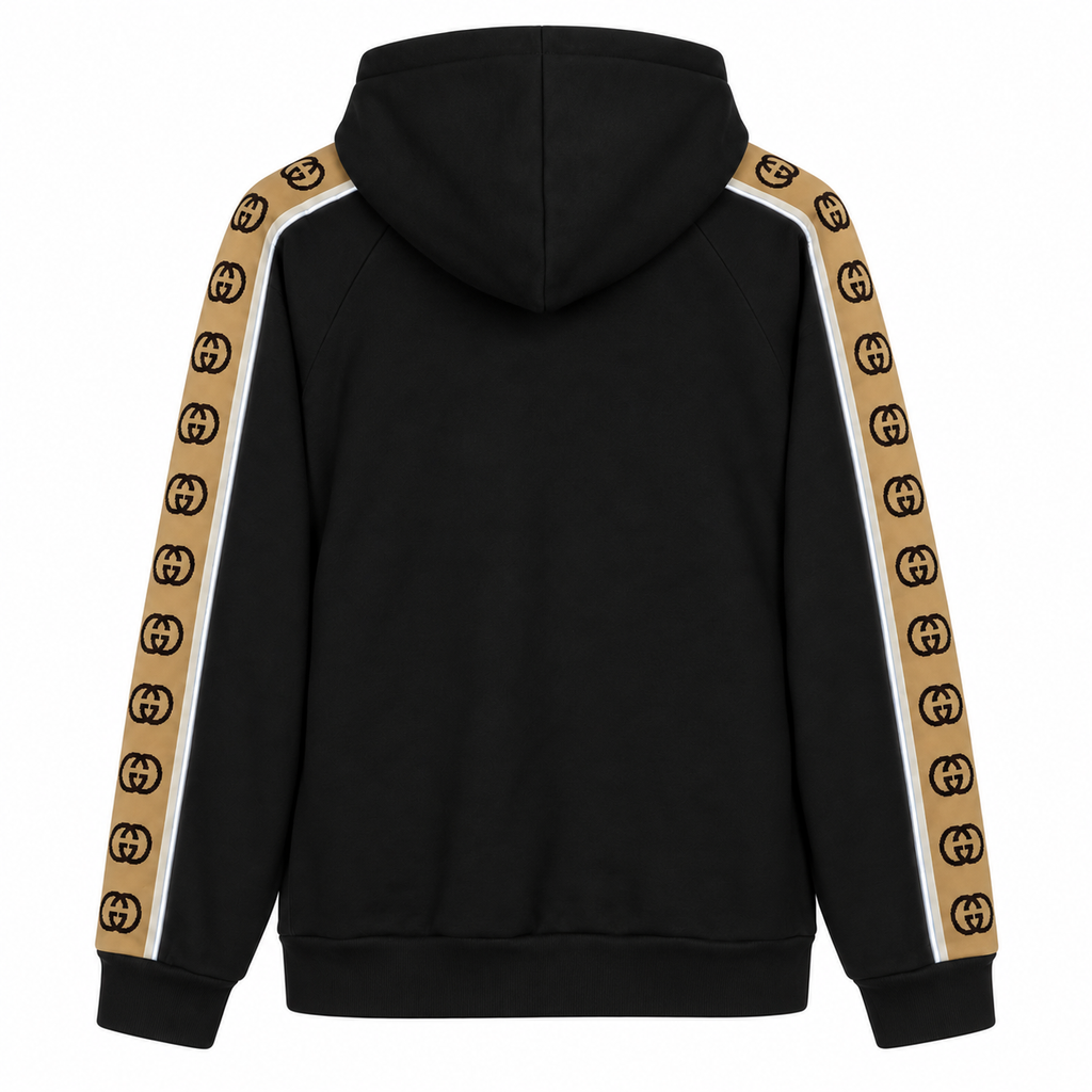 Luxury Monogram Hoodie Black
