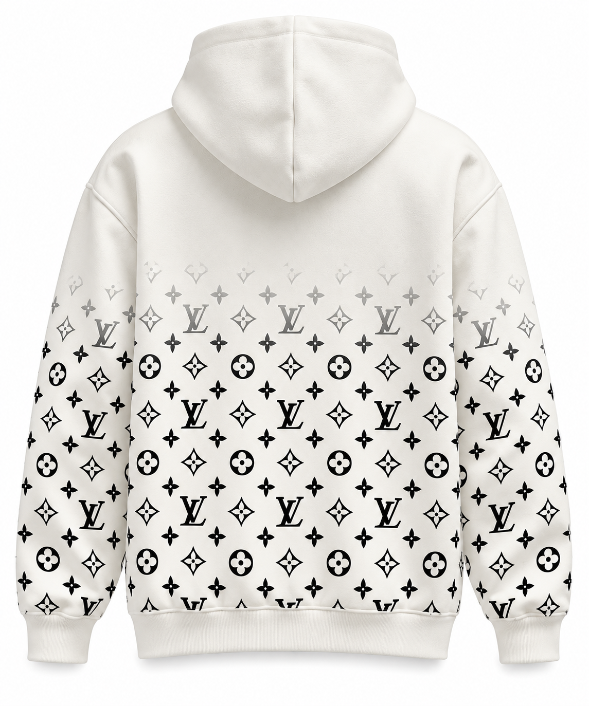 Luxury Monogram Hoodie White